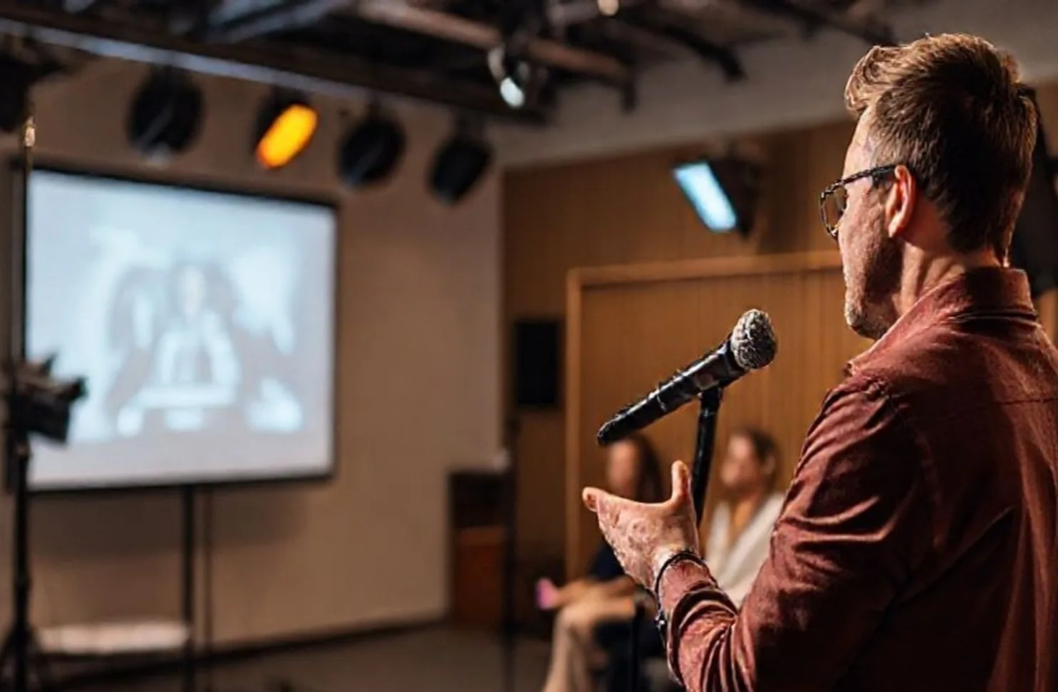 Public speaking training studio